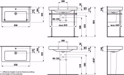 Bild von Laufen Pro S - Waschtisch PRO S 85X47 WEISS, 850 x 460 x 175, 000, weiss, 1 Hahnloch, Art.Nr. : H8139650001041