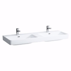 Bild von Laufen Pro S - Doppelwaschtisch PRO S 130X47 WEISS, 1300 x 460 x 175, 000, weiss, 1 Hahnloch, Art.Nr. : H8149680001041