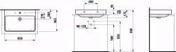 Bild von Laufen Pro S - Aufsatz-Waschtisch, 650 x 465 x 175, 000, weiss, 1 Hahnloch/ohne Überlauf, Art.Nr. : H8169640001561