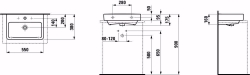 Bild von Laufen Pro S - Aufsatz-Waschtisch 'compact', 550 x 380 x 170, 400, LCC-weiss, ohne Hahnloch/ohne Überlauf, Art.Nr. : H8179584001421