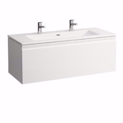 Bild von Laufen Pro S - Komplettset 1200 mm, Waschtisch 'slim' mit Waschtischunterbau 'Pro' mit Schublade, 1200 x 500 x 460, 463, weiss, 2 Hahnlöcher, Art.Nr. : H8609674631071