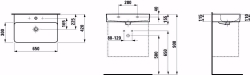 Bild von Laufen VAL - Waschtisch VAL 65X42 LCC WS, 400 LCC-weiss, 3 Hahnlöcher, 650 x 420 x 115, Art.Nr. : H8102844001081