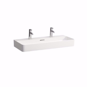 Bild von Laufen VAL - Waschtisch VAL 95X42 LCC WS, 400 LCC-weiss, 2 Hahnlöcher, 950 x 420 x 115, Art.Nr. : H8102874001071