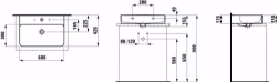 Bild von Laufen VAL - Aufsatz-Waschtisch, 400 LCC-weiss, ohne Hahnloch, 600 x 420 x 115, Art.Nr. : H8162834001091