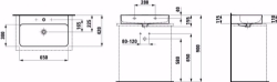Bild von Laufen VAL - Aufsatz-Waschtisch, 400 LCC-weiss, 3 Hahnlöcher, 650 x 420 x 115, Art.Nr. : H8162844001081
