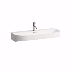 Bild von Laufen SONAR - Waschtisch SONAR 100X42 WEISS, 000 weiss, 1 Hahnloch, 1000 x 420 x 145, Art.Nr. : H8103470001041