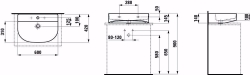 Bild von Laufen SONAR - Aufsatz-Waschtisch, 400 LCC-weiss, 1 Hahnloch, 600 x 420 x 145, Art.Nr. : H8163424001041