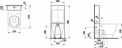 Bild von Laufen THE NEW CLASSIC - Stand-WC, Tiefspüler, spülrandlos, Abgang waagerecht oder senkrecht, 757 weiss matt, 530 x 370 x 430, Art.Nr. : H8238517570001