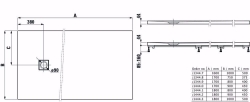 Bild von Laufen SOLUTIONS - Duschwanne, aus Verbundwerkstoff Marbond, rechteckig, Ablauf Seite, 000 weiss, 1600 x 1000 x 42, Art.Nr. : H2134470000001