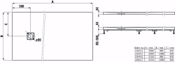 Bild von Laufen SOLUTIONS - Duschwanne, aus Verbundwerkstoff Marbond, rechteckig, Ablauf Seite, 035 sand, 2000 x 900 x 44, Art.Nr. : H2144440350001