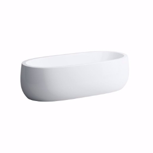 Bild von Laufen ALESSI ONE - Freistehende Badewanne, aus Mineralgusswerkstoff Sentec, mit Mittelablauf, mit Hubsystem, 000 weiss, 1998 x 998 x 960, Art.Nr. : H2459720000001