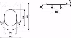 Bild von Laufen LIBERTYLINE - WC-Sitz ohne Deckel 'liberty', abnehmbar, barrierefrei, 000 weiss, 1 x 1 x 1, Art.Nr. : H8914700000001