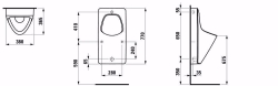 Bild von Laufen ANTERO - Absauge-Urinal, Wasserzulauf innen, 000 weiss, 380 x 365 x 770, Art.Nr. : H8401530000001