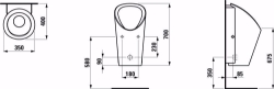 Bild von Laufen LEMA - Wasserloses Urinal, 000 weiss, 350 x 400 x 700, Art.Nr. : H8431950000001