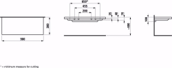 Bild von Laufen LIVING SQUARE - Ablage, aus Sanitärkeramik, wandhängend, schneidbar bis 650 mm, 000 weiss, 900 x 380 x 100, Art.Nr. : H8704330000001