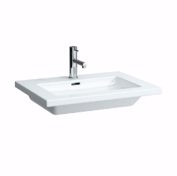 Bild von Laufen LIVING SQUARE - Waschtisch LIVING SQ. 65X48 WEISS, 000 weiss, ohne Hahnloch, 650 x 480 x 115, Art.Nr. : H8164310001091