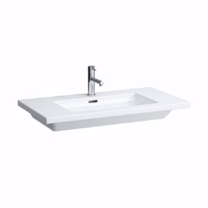 Bild von Laufen LIVING SQUARE - Waschtisch, schneidbar bis 650 mm, 000 weiss,  1 Hahnloch/einseitig geschnitten, 900 x 480 x 115, Art.Nr. : H8164330001351