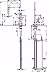 Bild von Hansgrohe Talis M54 Einhebel-Küchenmischer 210, Ausziehauslauf, 1jet, sBox, Mattschwarz , Art.Nr. : 72803670