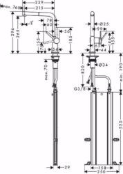 Bild von Hansgrohe Talis M54 Einhebel-Küchenmischer 270, Ausziehauslauf, 1jet, sBox, Mattschwarz , Art.Nr. : 72809670