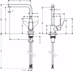 Bild von Hansgrohe Focus M41 Einhebel-Küchenmischer 280, 1jet, Mattschwarz , Art.Nr. : 31817670