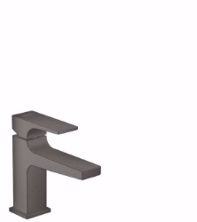 Bild von Hansgrohe Metropol Einhebel-Waschtischmischer 100 mit Hebelgriff und Push-Open Ablaufgarnitur für Handwaschbecken, brushed black chrome , Art.Nr. : 32500340