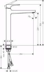 Bild von Hansgrohe Metropol Einhebel-Waschtischmischer 260 mit Hebelgriff und Push-Open Ablaufgarnitur, polished gold-optic , Art.Nr. : 32512990