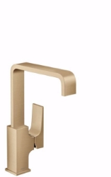 Bild von Hansgrohe Metropol Einhebel-Waschtischmischer 230 mit Hebelgriff, Schwenkauslauf und Push-Open Ablaufgarnitur, brushed bronze , Art.Nr. : 32511140