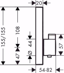 Bild von Hansgrohe ShowerSelect Thermostat Unterputz für 2 Verbraucher, Mattschwarz , Art.Nr. : 15763670