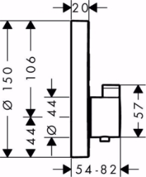 Bild von Hansgrohe ShowerSelect S Thermostat Unterputz für 2 Verbraucher, Mattschwarz , Art.Nr. : 15743670