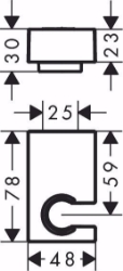 Bild von Hansgrohe Brausenhalter Porter E, Mattweiß , Art.Nr. : 28387700