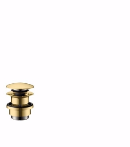 Bild von Hansgrohe Ablaufgarnitur Push-Open für Waschtisch- und Bidetmischer, polished gold-optic , Art.Nr. : 50100990