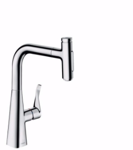 Bild von Hansgrohe Metris Select M71 Einhebel-Küchenmischer 240, Ausziehbrause, 2jet, sBox, chrom , Art.Nr. : 73817000