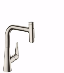 Bild von Hansgrohe Talis Select M51 Einhebel-Küchenmischer 220, Ausziehbrause, 2jet, edelstahl finish , Art.Nr. : 72824800