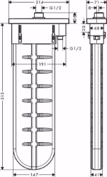 Bild von Hansgrohe sBox Fertigset eckig, chrom , Art.Nr. : 28012000