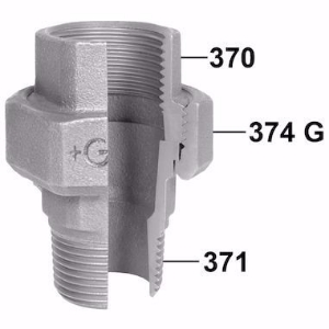 Picture of +GF+ 331 Verschraubung, flach dichtend, ISO/EN U2, Dimension ″: 1/4", Art.Nr.: 770331102