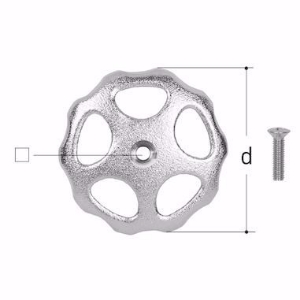 Bild von GF-JRG Handrad mit Schraube zu Gartenventil (1) verchromt , Art.Nr. : 8500.160