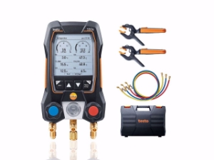 Bild von testo 550s Smart Set mit Füllschläuchen - Smarte digitale Monteurhilfe mit kabellosen Zangen-Temperaturfühlern und 3er-Füllschlauchsatz, Art.Nr. : 0564 5503