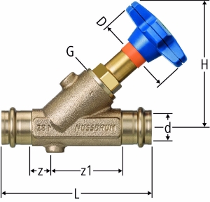 Bild von Nussbaum 82200 Optipress-Aquaplus-Schrägsitzventil, Grösse: 22, Art.Nr. 82200.24