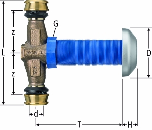 Bild von Nussbaum 86505 Optiflex-Flowpress-Unterputz-Geradsitzventil, Grösse: 20, Art.Nr. 86505.23