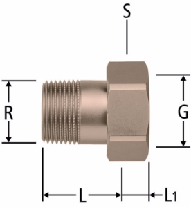 Bild von Nussbaum  92001 Optifitt-Serra-Anschlussverschraubung mit Aussengewinde, Grösse: ½ x ¾ C, Art.Nr. 92001.74