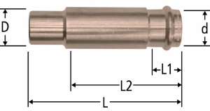 Bild von Nussbaum  81122 Optipress-Aquaplus-Schiebemuffe mit Einsteckende, Grösse: 22, Art.Nr. 81122.24