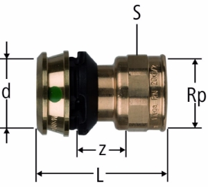 Bild von Nussbaum  84231 Optiflex-Flowpress-Übergang mit Innengewinde, Grösse: 1¼ x 32, Art.Nr. 84231.28