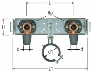 Bild von Nussbaum  85123 Optiflex-Profix-GIS-Modul für Waschtisch, Grösse: 153, Art.Nr. 85123.21