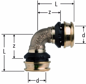 Bild von Nussbaum  84240 Optiflex-Flowpress-Bogen 90°, Grösse: 20, Art.Nr. 84240.22