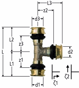 Bild von Nussbaum  84242 Optiflex-Flowpress-T-Stück, Grösse: 20 x 20 x 16, Art.Nr. 84242.25