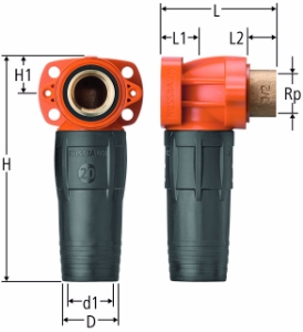 Bild von Nussbaum  85205 Optiflex-Profix-Dose lang, Grösse: ½ x 16, Art.Nr. 85205.21