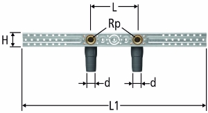 Bild von Nussbaum  85212 Optiflex-Profix-Anschluss-Set für Bad und Dusche, Grösse: 16, Art.Nr. 85212.21