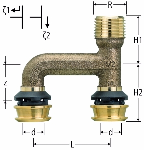 Bild von Nussbaum  84268 Optiflex-Flowpress-Verteilstück, Grösse: ½ x 16 x 16, Art.Nr. 84268.21