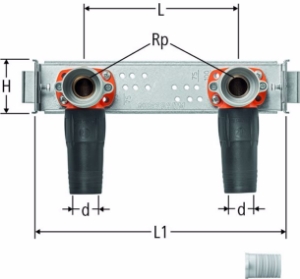 Bild von Nussbaum  85121 Optiflex-Profix-GIS-Modul für Bad und Dusche, Grösse: 16, Art.Nr. 85121.21