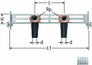 Bild von Nussbaum  84214 Optiflex-Flowpress-Optivis-Modul für Bad und Dusche, Grösse: 20, Art.Nr. 84214.22